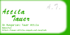 attila tauer business card